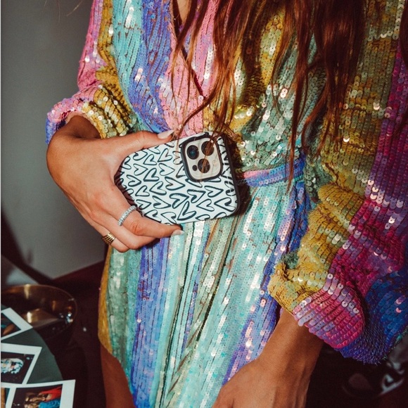 Show Me Your MuMu Pastel Rainbow Sequin Mini Dress - Picture 3 of 13